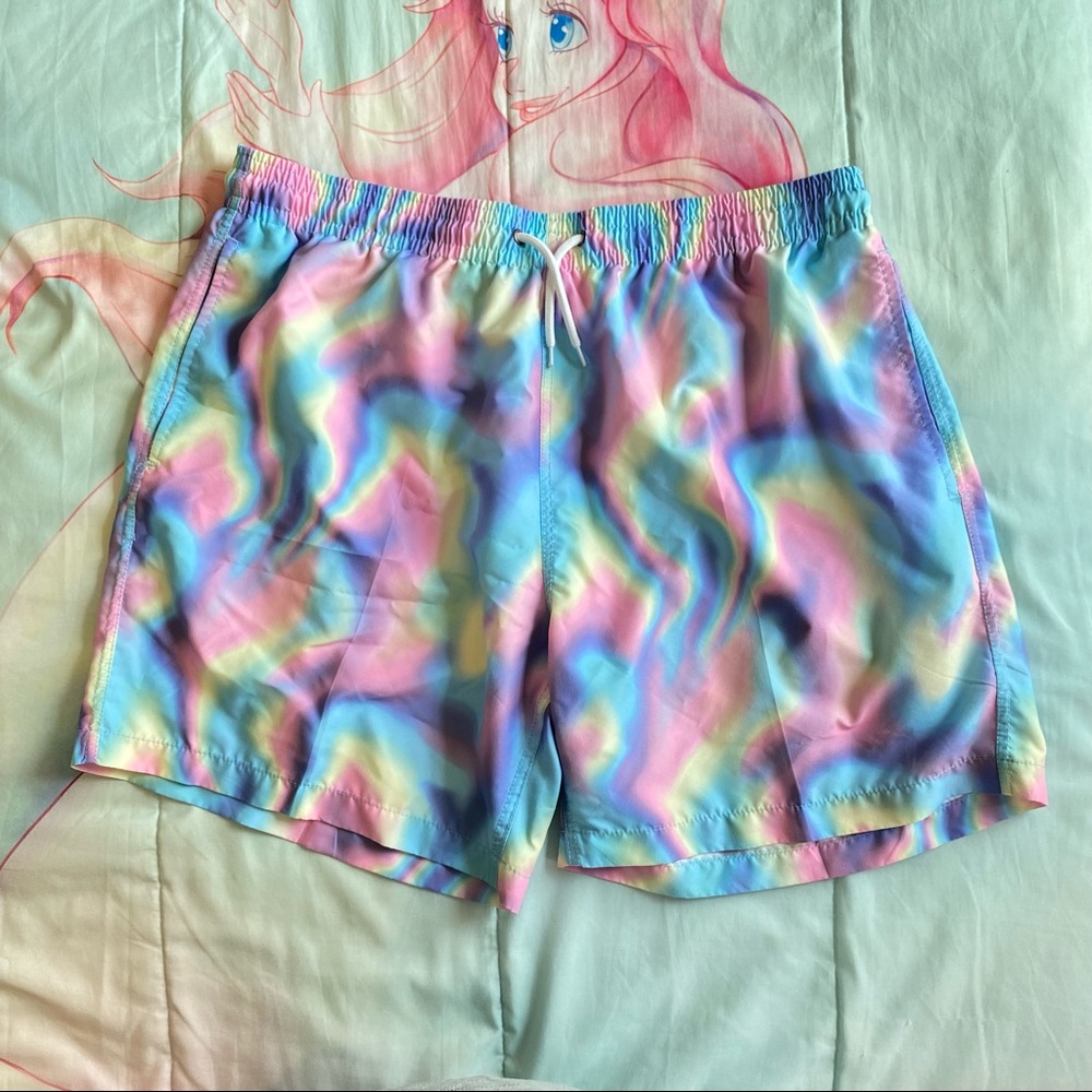 Women’s Pastel Tie-Dye Swim Coverup Shorts